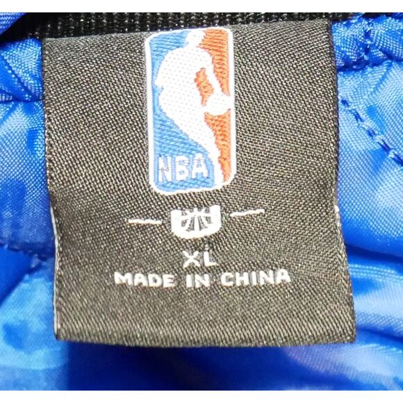 NEW GOLDEN STATE WARRIORS SATIN BLUE NBA TEAM EMBROIDERED JACKET MSRP $125 - XL - Picture 7 of 8